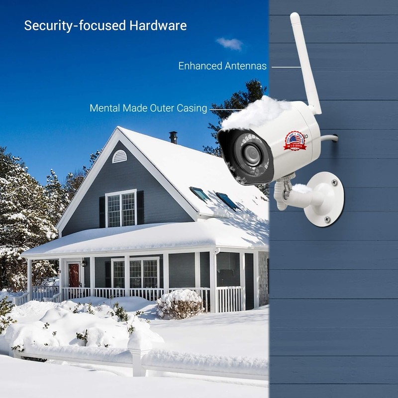 4 Sistema De Camaras Wifi Con Audio Bidireccional Para Exterior Seguridad Casa gallery
