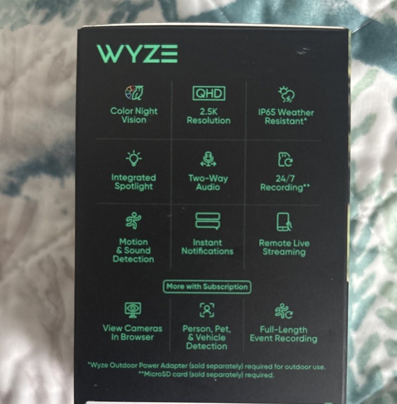 Wyze Cam v4 -2.5K Color Night Vision Indoor/Outdoor WiFi. Alexa & Hey Google gallery