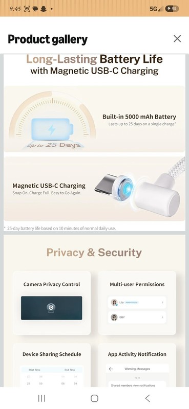 Enabot ROLA Mini 2K Moving Security Camera Smart Home Wireless Companion Robot gallery