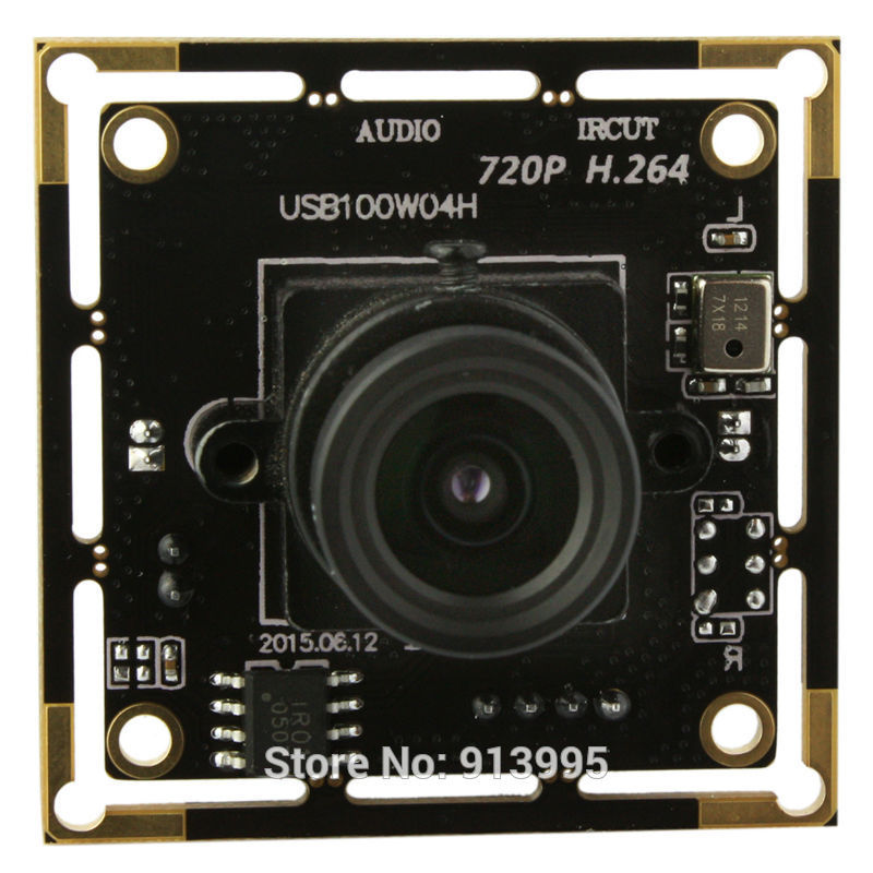 720P USB Camera Module w/ 8mm Lens H.264 OV9712 Webcam for Linux/Android/Windows gallery