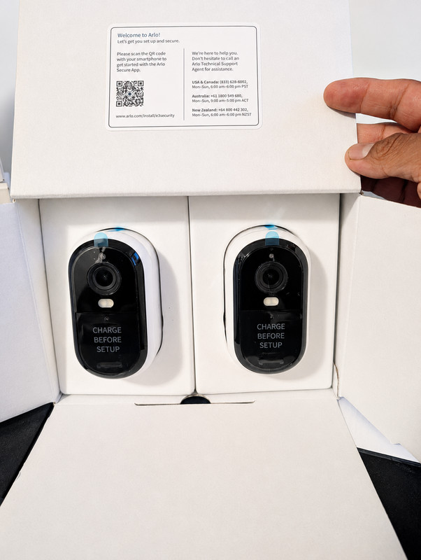 Arlo Essential 3rd GEN Wire-Free Indoor/Outdoor 2K Security Camera White 2 Pack gallery