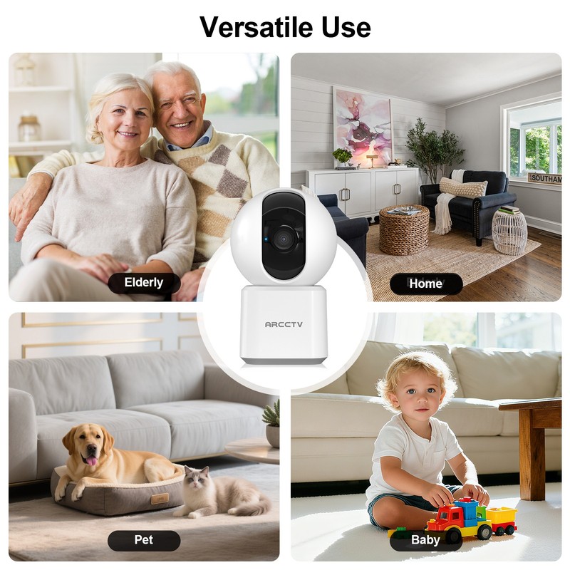 ARCCTV 2K Wireless Security Camera Indoor WiFi PTZ Motion Detection Night Vision gallery