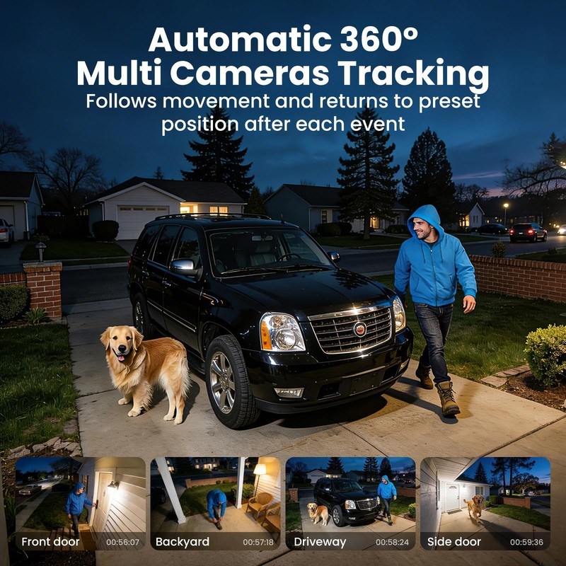 - 5MP Security Cameras Wireless Outdoor, No Subscription & Solar Powered,4-Ca... gallery