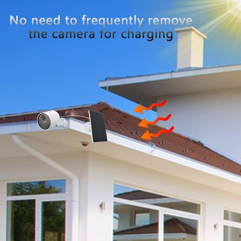 Solar Panel Compatible with Simplisafe Outdoor Camera Series 2 Wireless, 4W 5V S gallery