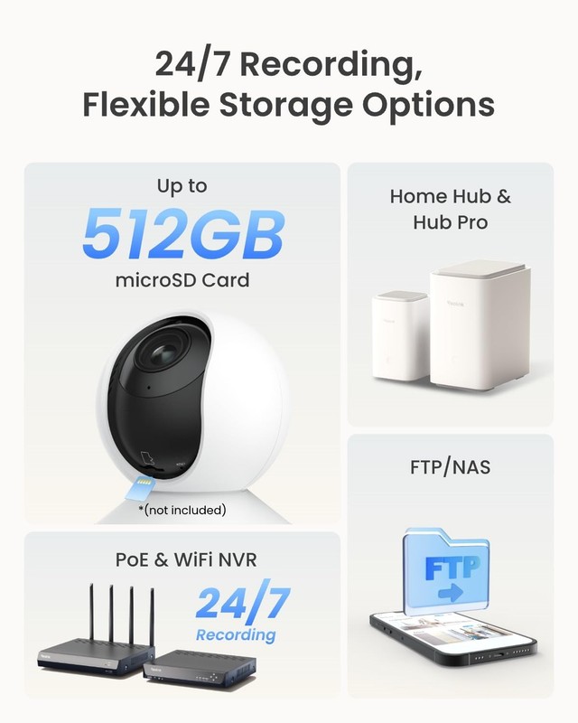 Smart 4K UHD Pan & Tilt Dual-Band Wi-Fi 6 Indoor Security Camera with 3X Opti... gallery