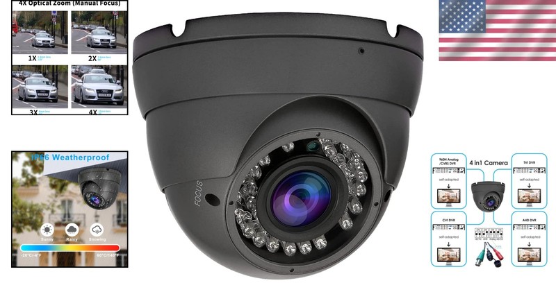1080P Dome Security Camera - Night Vision, Weatherproof gallery