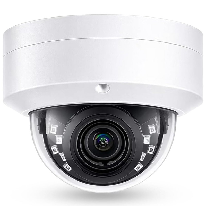 4K 8MP PoE IP Vandal Dome PoE IP Camera Outdoor, 2.8mm Wide Angle 105° Fov, 9…
