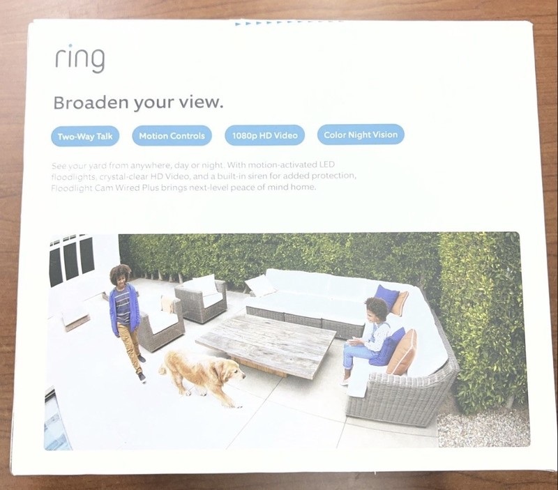 Ring Floodlight Cam Wired Plus 1080p Outdoor WiFi Camera with Night Vision Black gallery