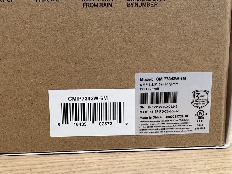 LTS CMIP7342W-6M 4MP Dome Camera 6mm Fixed Lens