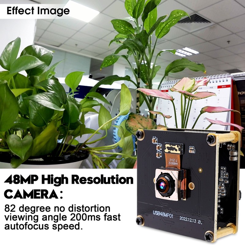 48MP Webcam USB Autofocus 8000X6000P UHD 70 Degree No Distortion Camera Module gallery