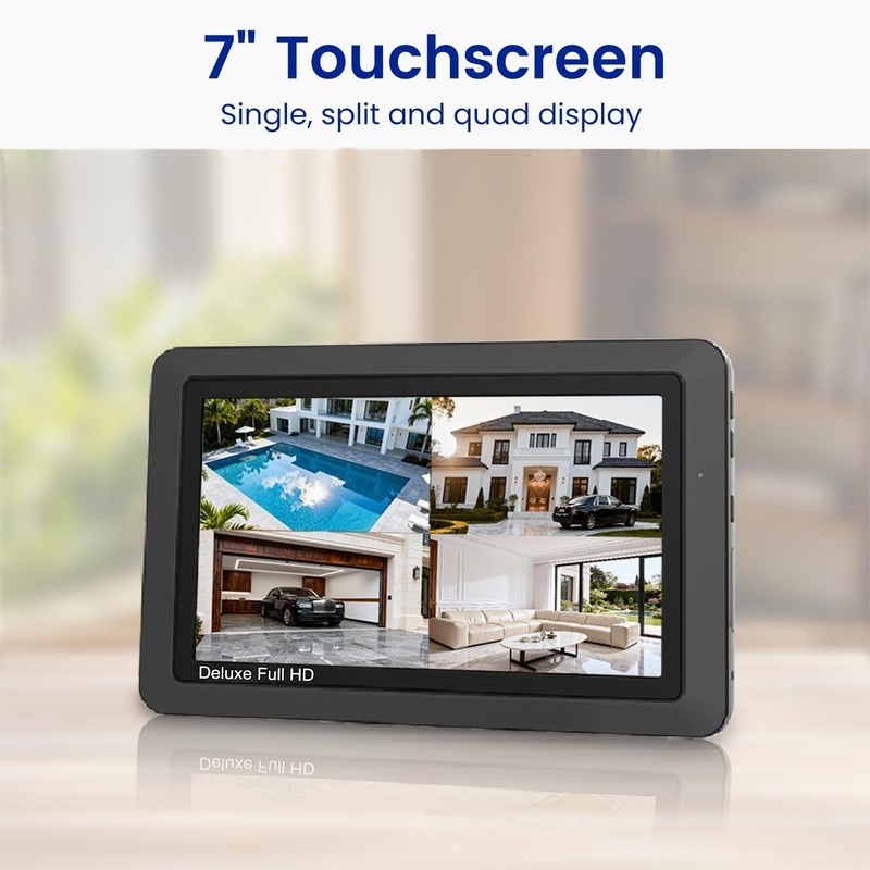 Deluxe Wireless 2-Camera Security System - 7 inch Touchscreen with Night Vision gallery