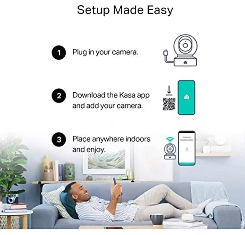 Kasa Spot Pan Tilt 24/7 Recording With Box TP Link Model EC70 1080P WiFi gallery