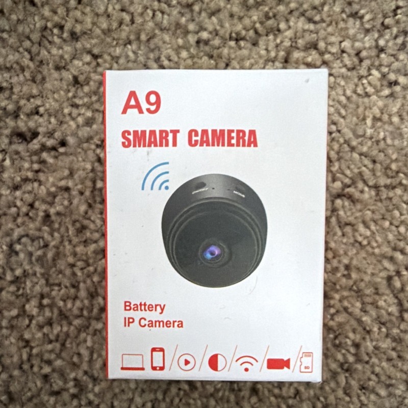 A9A-CC Wi-Fi IP Camera 1080p HD Battery Motion Detection Indoor Black