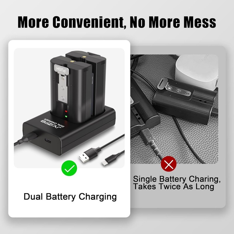2X 7200mAh Rechargeable Battery & Dual Charger for Ring Doorbell 2/3/3 Plus/4 gallery