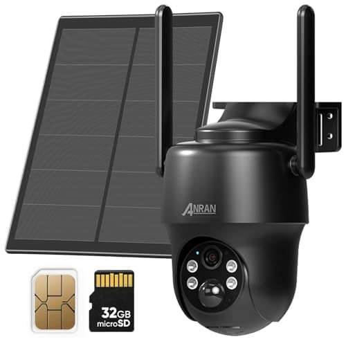 4G LTE Cellular Solar Security Camera Wireless Outdoor,No WiFi 2K Solar Black gallery