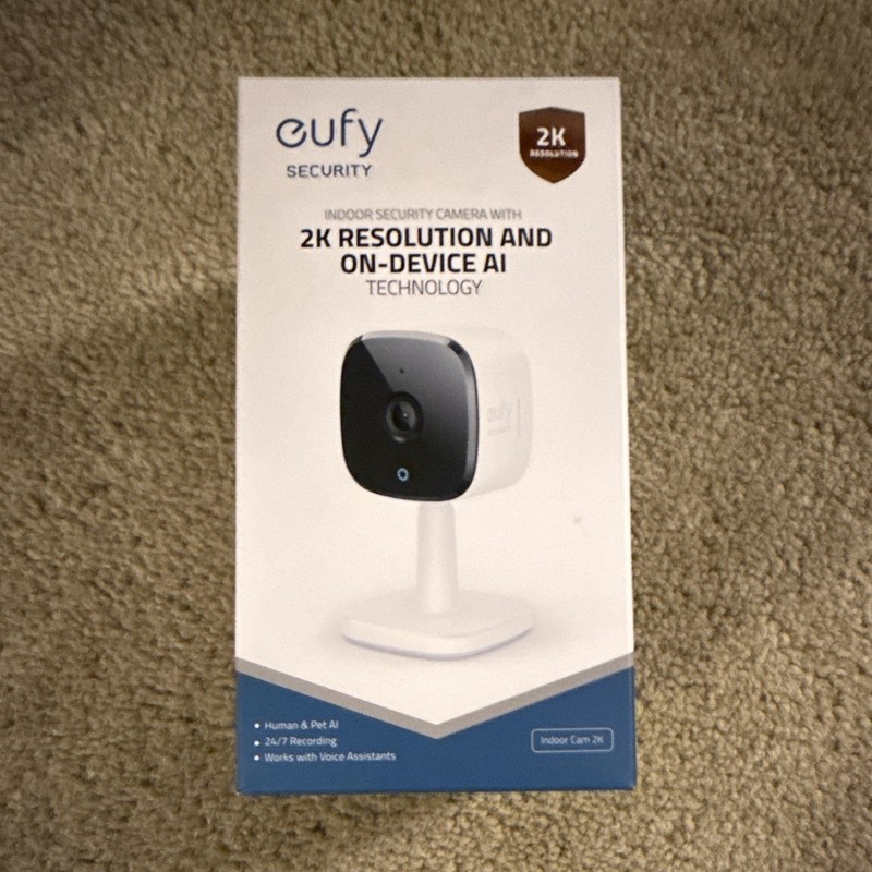 eufy Security Indoor Cam 2K Wi-Fi IP Camera On-Device AI, Human/Pet, 2-Way
