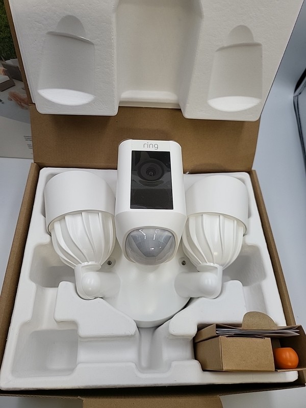 Ring Floodlight Cam Wired Plus Motion-Activated Camera 1080p White gallery