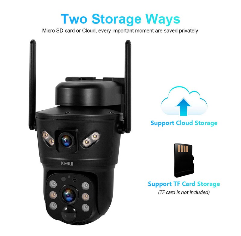 3PCS Solar Camera 4MP Wireless Security Camera Outdoor Solar Battery Camera 128G gallery