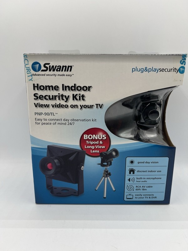 Swann PNP-90/TL Home Indoor Security Camera Kit NEW Sealed Telephoto Lens