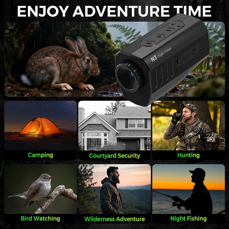 N3 Portable Night Vision Monocular 5X Zoom Hunting Outdoor Adventures For Kids gallery