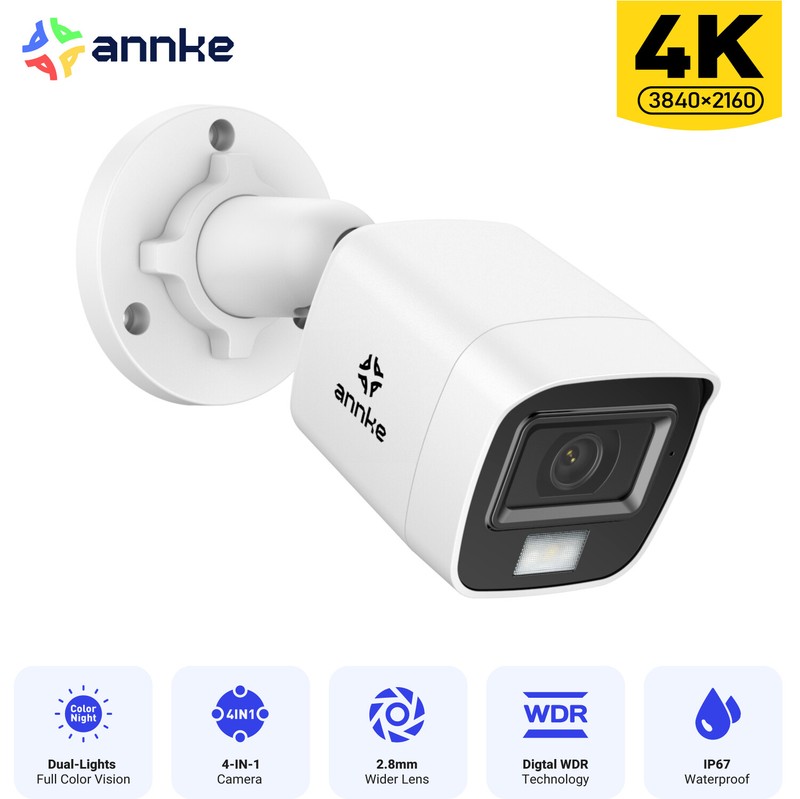 ANNKE 4K HD 8MP TVI Home Security Camera EXIR Night Vision for DVR System IP67 gallery