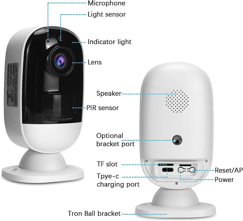 Outdoor Expandable Wireless Security Camera System 2PCS 3MP Wire Free - NEW gallery