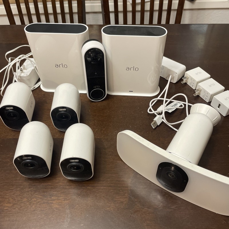 Arlo Security Camera Bundle Lot: SmartHubs, Cameras, Doorbell