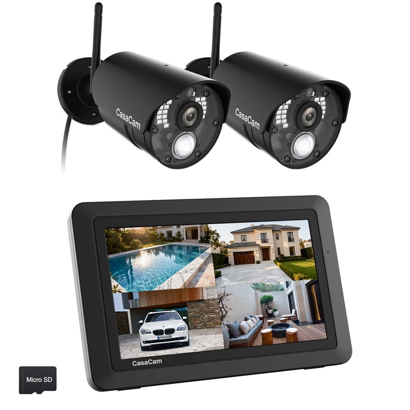 GuardianCam Air | Wireless Security Camera System with 7″ Touchscreen Monitor…