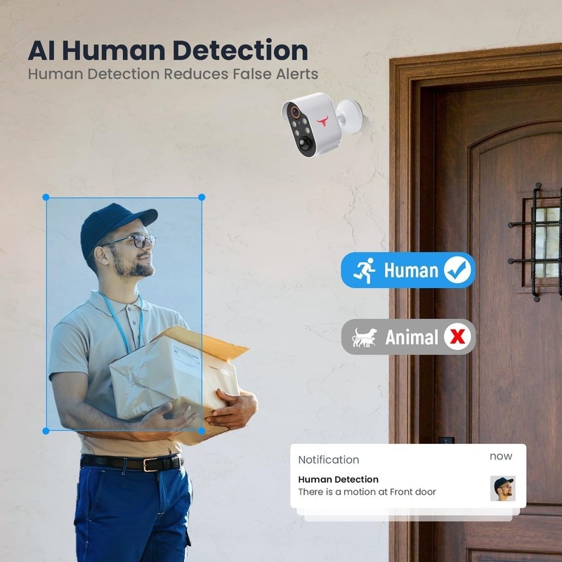 Wireless Security Camera SystemSmart Night Vision Outdoor WiFi Cameras 1080p gallery