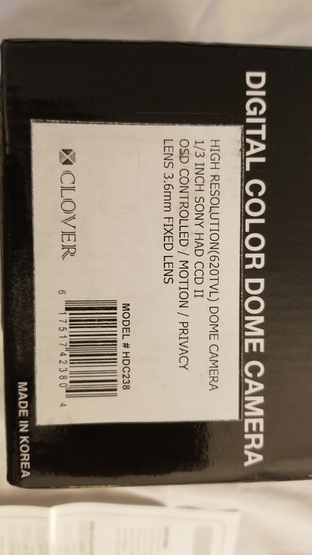 One Clover digital dome camera w/ Sony 1/3" Super HAD CCD II, 620 tvl Day/Night gallery