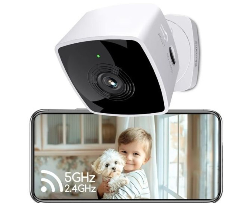 blurams 2K Indoor Security Camera 5GHz WiFi 6 Pet Cam 2-Way Audio