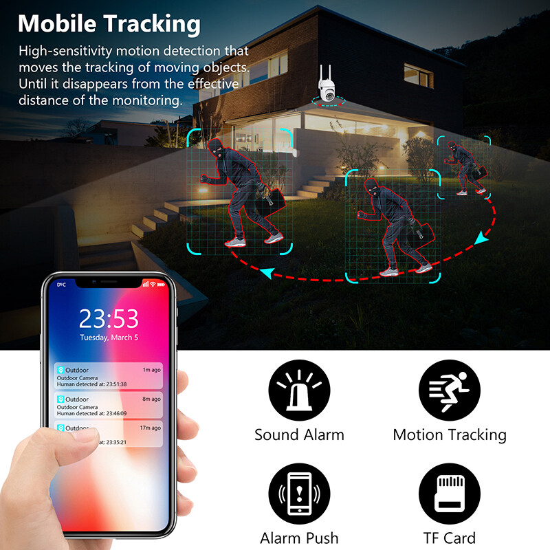 8x Wireless 5G WiFi Security Camera System Smart Outdoor Night Vision Cam 1080P gallery