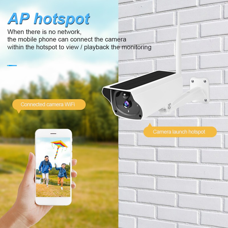 Solar Powered Security Energy Camera Wireless WiFi IP Home CCTV HD Outdoor 1080P gallery
