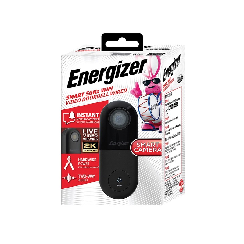 Energizer Connect Smart (2K QUAD HD) 5GHz Wired Video Doorbell - Black gallery