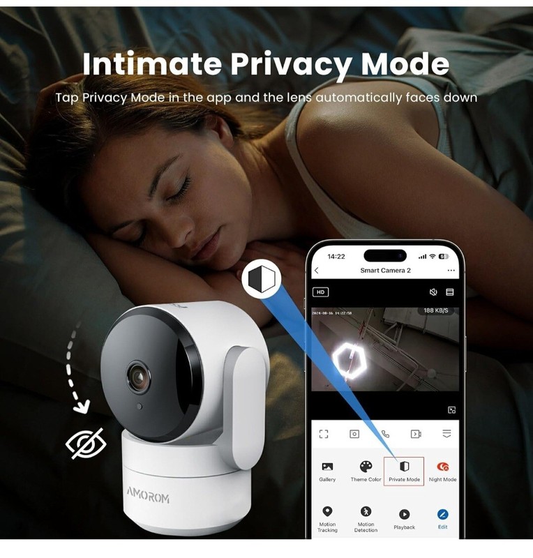 Pet Camera 360° Home Security Cameras Pan/Tilt Night Vision Motion Detect 2.4GHz gallery