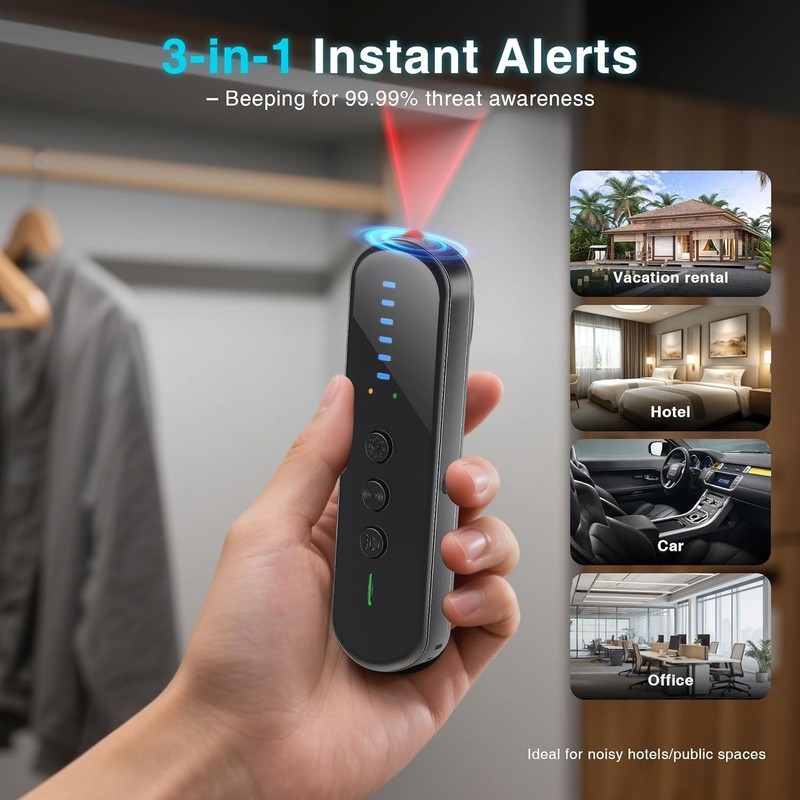 Anti-Spy Hidden Camera Detector with 99% Accuracy,Find GPS Trackers &Listenin... gallery