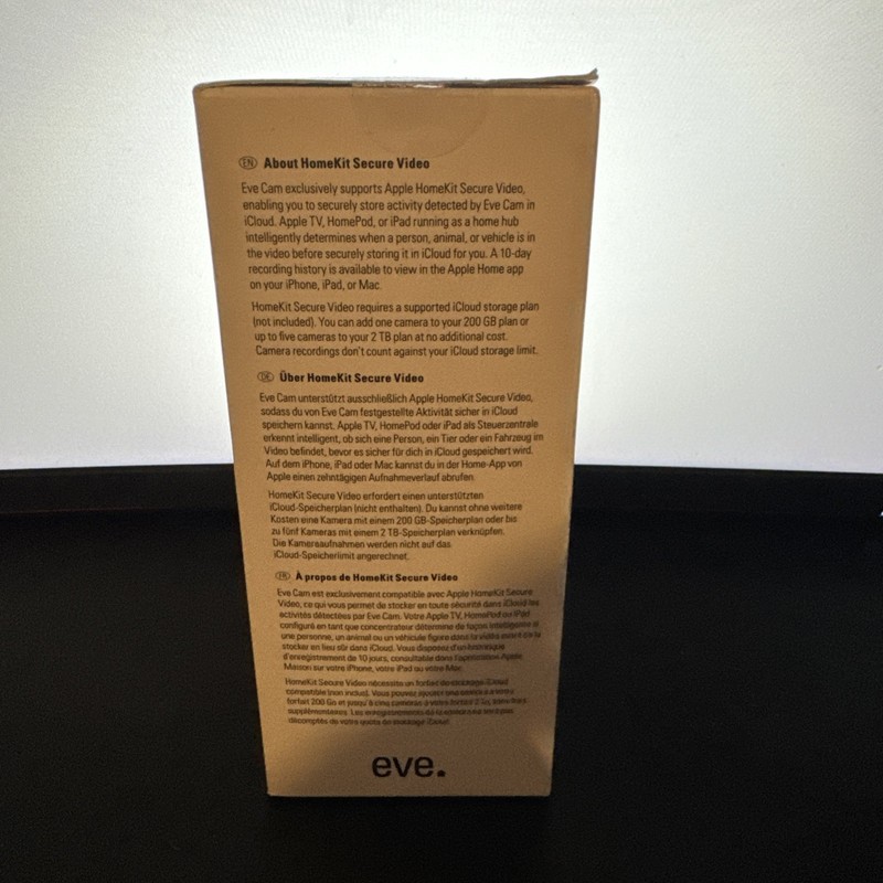 Eve Cam Apple HomeKit Smart Home Indoor Camera Motion Sensor Night Vision Sealed gallery