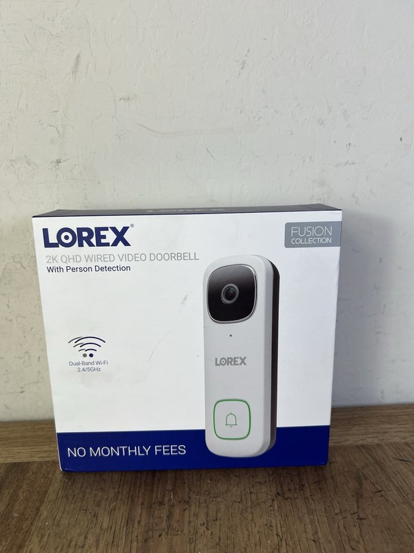 NEW/NEVER USED IN OPEN BOX: Lorex B451AJD-E Smart Doorbell 2K QHD Wired Video