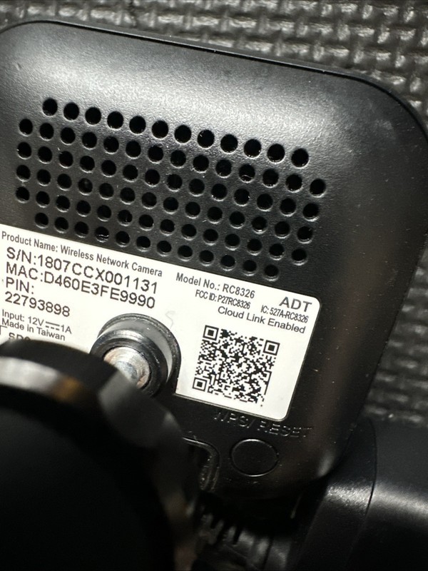ADT Pulse Indoor Wi-Fi HD Camera Rc8326 Replaces Rc8325-adt V2 Sensormatic gallery