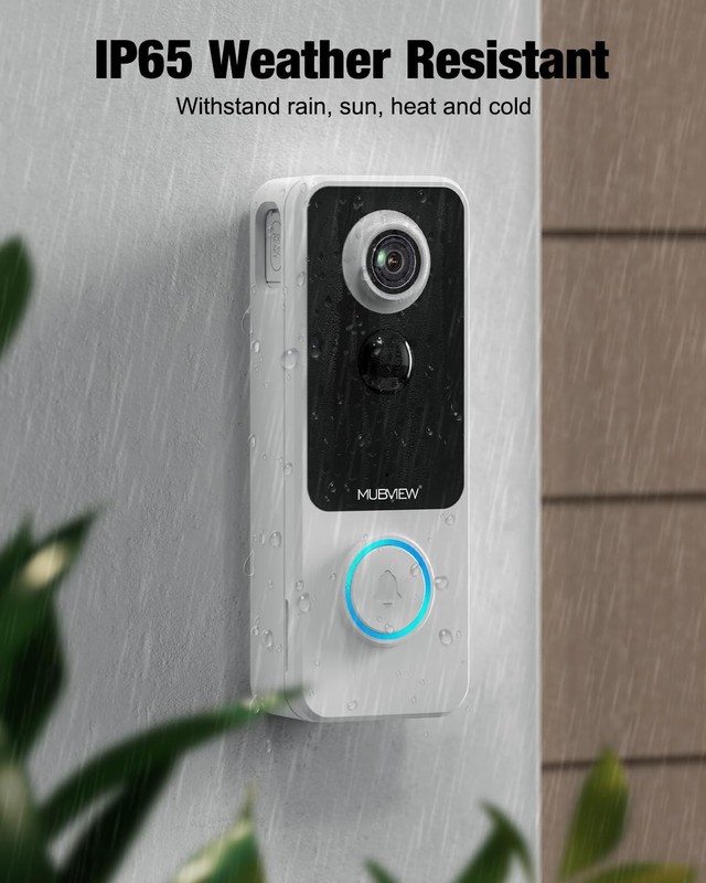 Wireless Video Doorbell with Chime, 1080p, 2-Way Talk, Night Vision, Human De... gallery