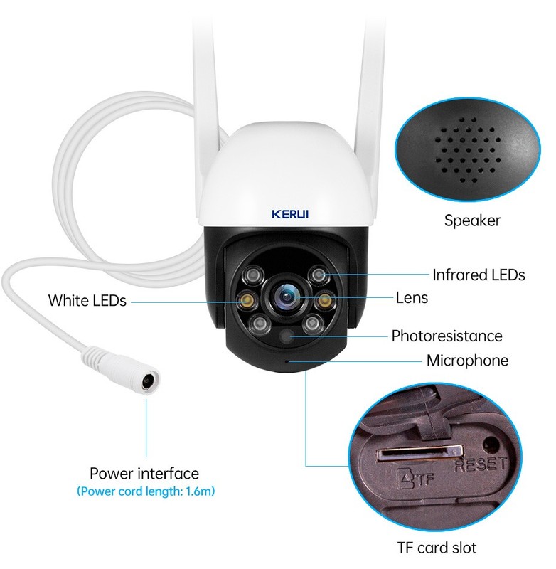 5MP WiFi Security Cam Wireless Waterproof Surveillance Two Way Audio Camera gallery