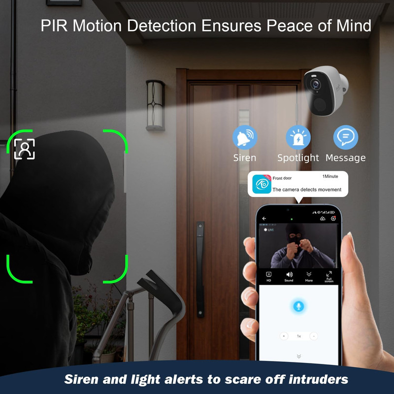 4 Pack 2K Security Cameras Wireless Outdoor, Battery Powered 5Ghz/2.4Ghz Wifi Ca gallery