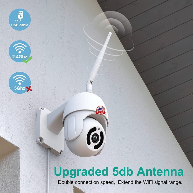 Camara De Seguridad WiFi Inalambrica 360° Para Casa Exterior HD 1080P con Alexa gallery