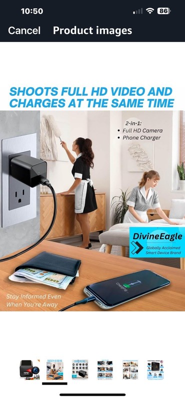 DIVINEEAGLE Plug-in Full HD Dome Camera - Premium Reliable 1080p Pet Cam with gallery