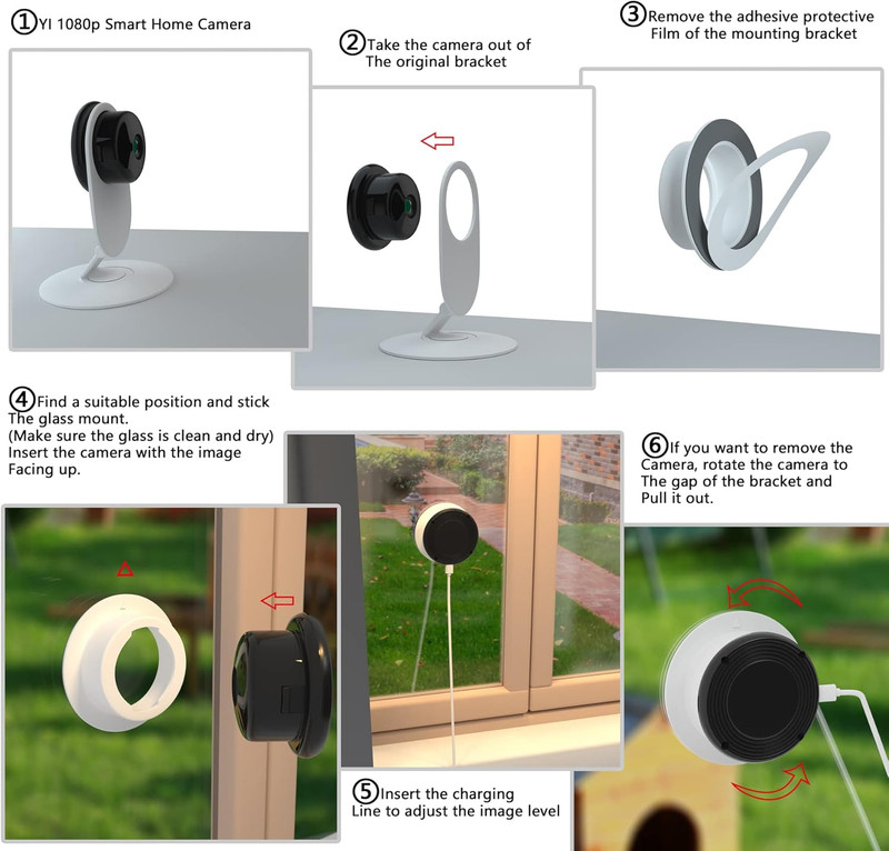 Window Mount for Yi Home Camera, through Window Glass Use Yi Home Camera gallery