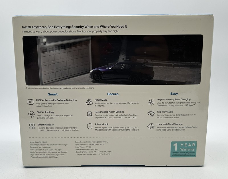 Tapo C615F KIT 2K Solar Outdoor Floodlight Security Camera gallery