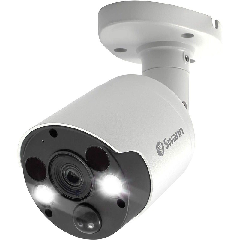 Swann Add-On DVR Bullet Security Camera with Sensor Spotlight, 4K Ultra HD Video