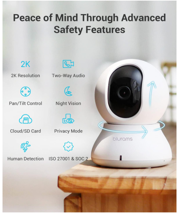 Cámara de seguridad wifi interior Monitor de bebé-visión nocturna Cámara mascota gallery