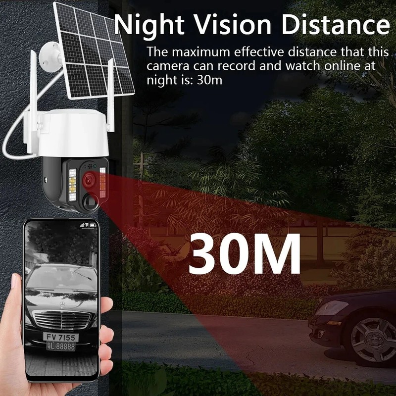 5MP HD Solar Camera 4G SIM Card Wireless WIFI CCTV Auto Tracking Security Camera gallery