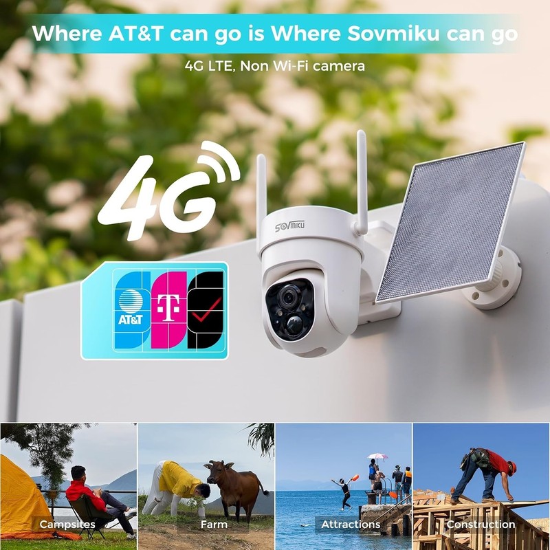 Wireless 4G LTE Outdoor Security Camera with Color Night Vision & Two-Way Audio gallery